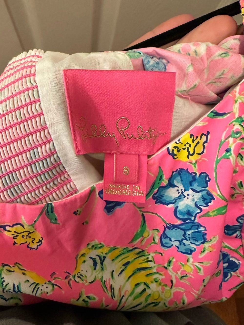 Lilly Pulitzer Kay Babydoll Dress in Prosecco Pink Tigress Garden - Picture 9 of 14